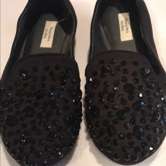 Simply Vera Vera Wang Shoes - ❌SOLD❌ New black embellished ballet flats 7